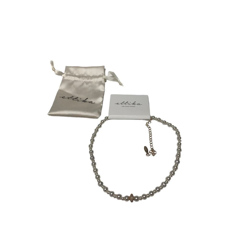 Ettika Pearl Beaded Necklace in Gold